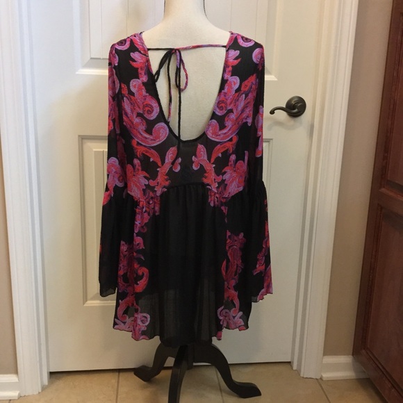 NWT XS Free People printed symphony tunic - Picture 4 of 5
